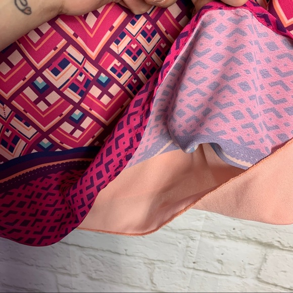 Everly Geo Keyhole 3/4 Sleeve Fit and Flare Dress - Picture 6 of 8